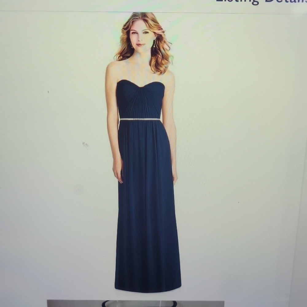 Jenny Packham Lux Chiff Beaded Strapless Gown 10 NWT  Midnight